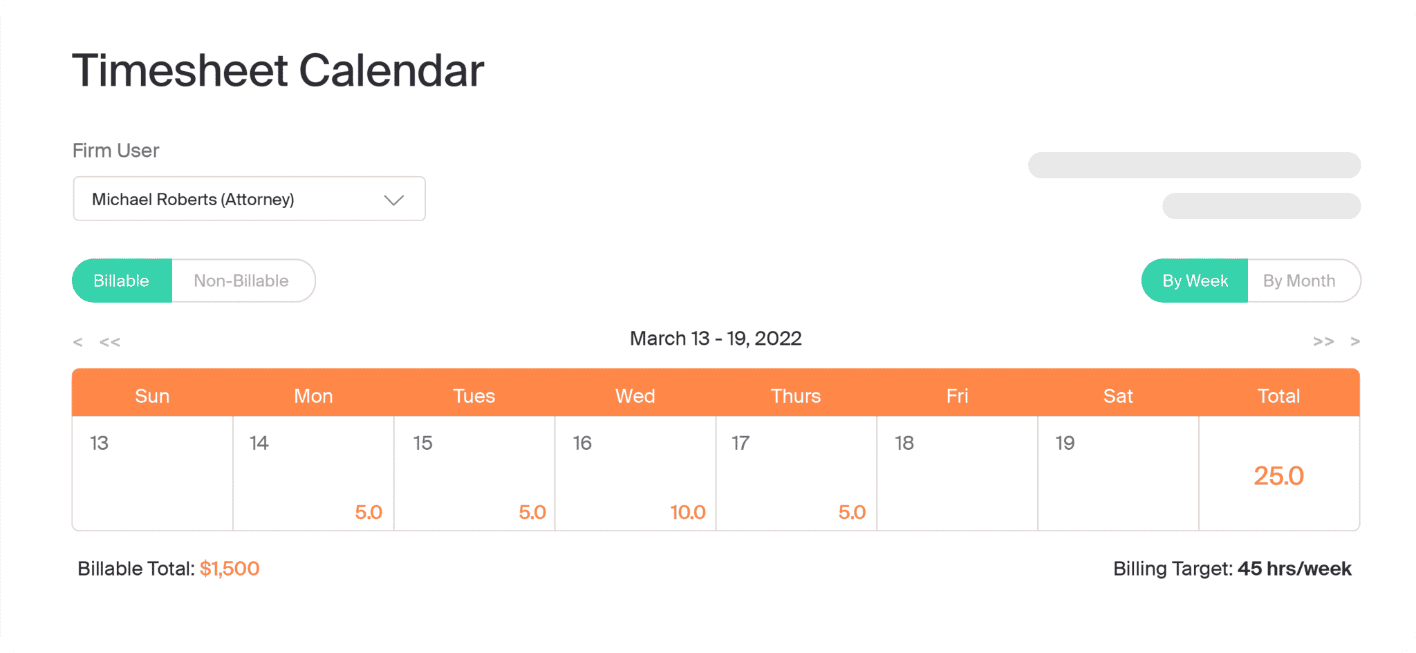 Time Sheet Calendar