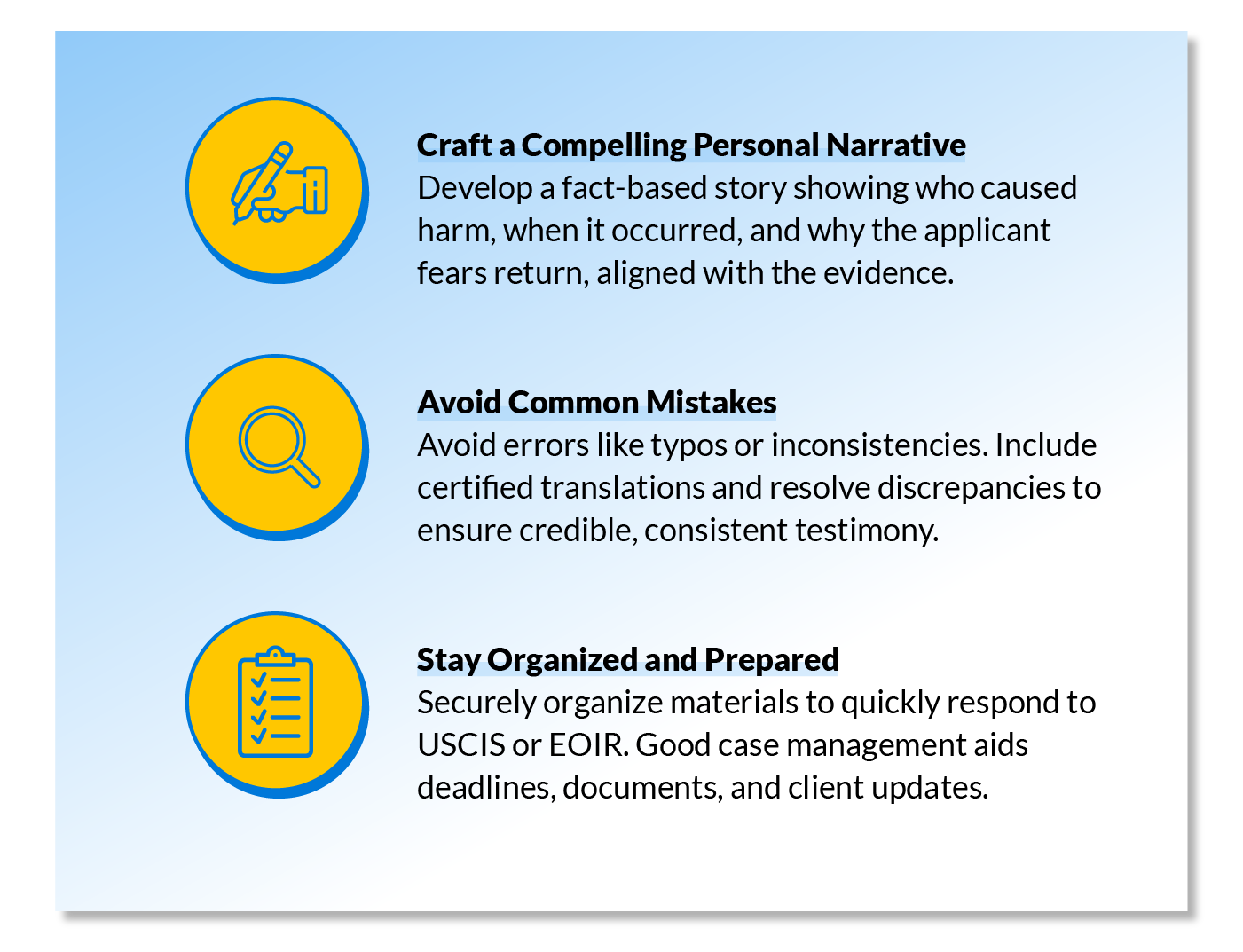 Tips for lawyers building winning asylum case