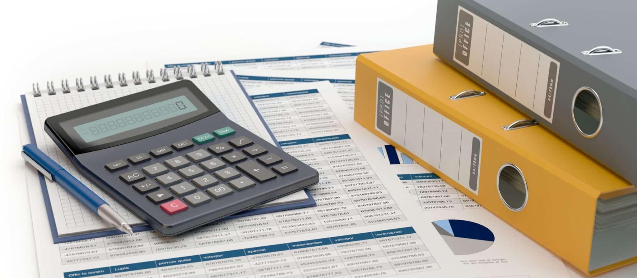 calculator and binders
