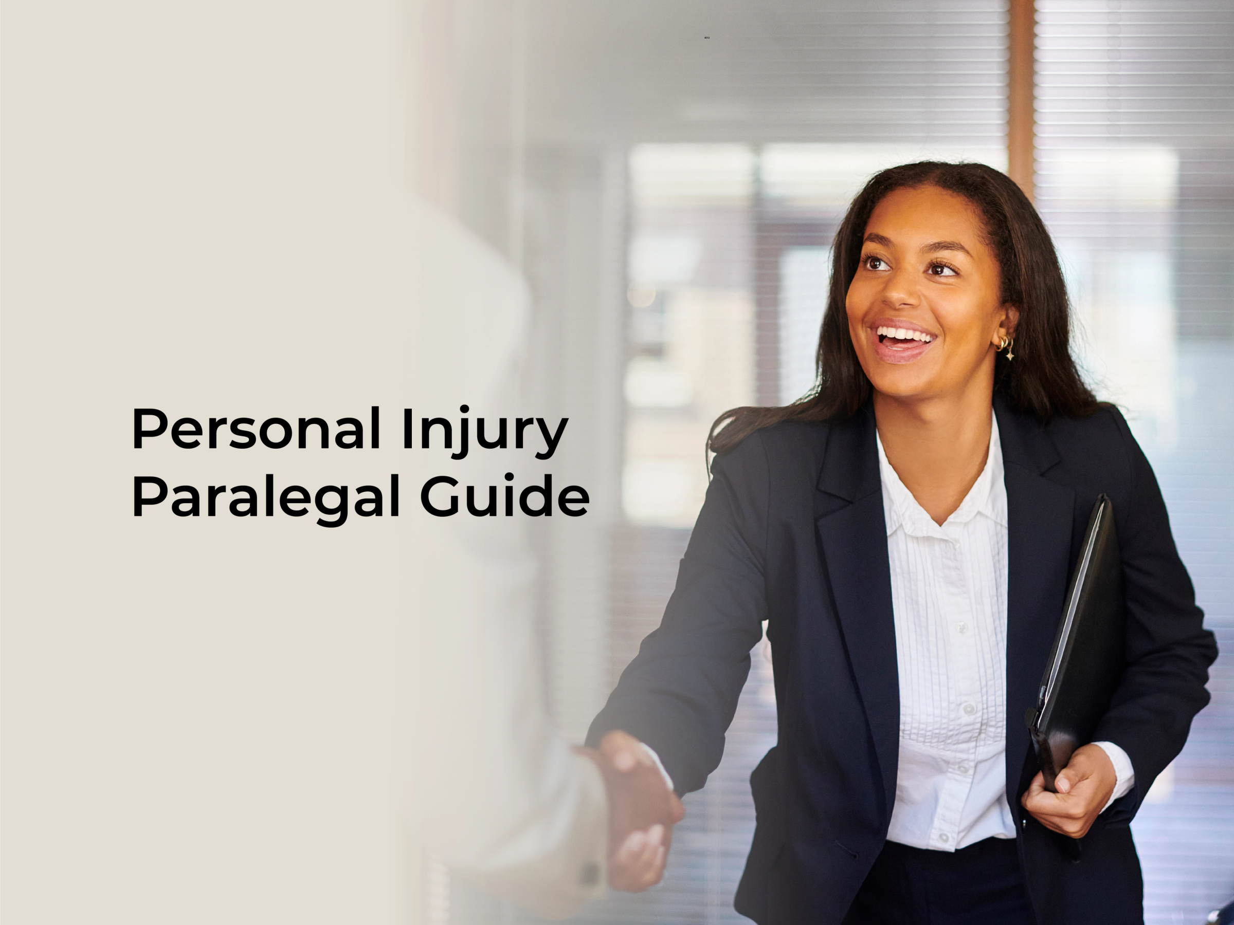 Personal injury paralegal shaking hands