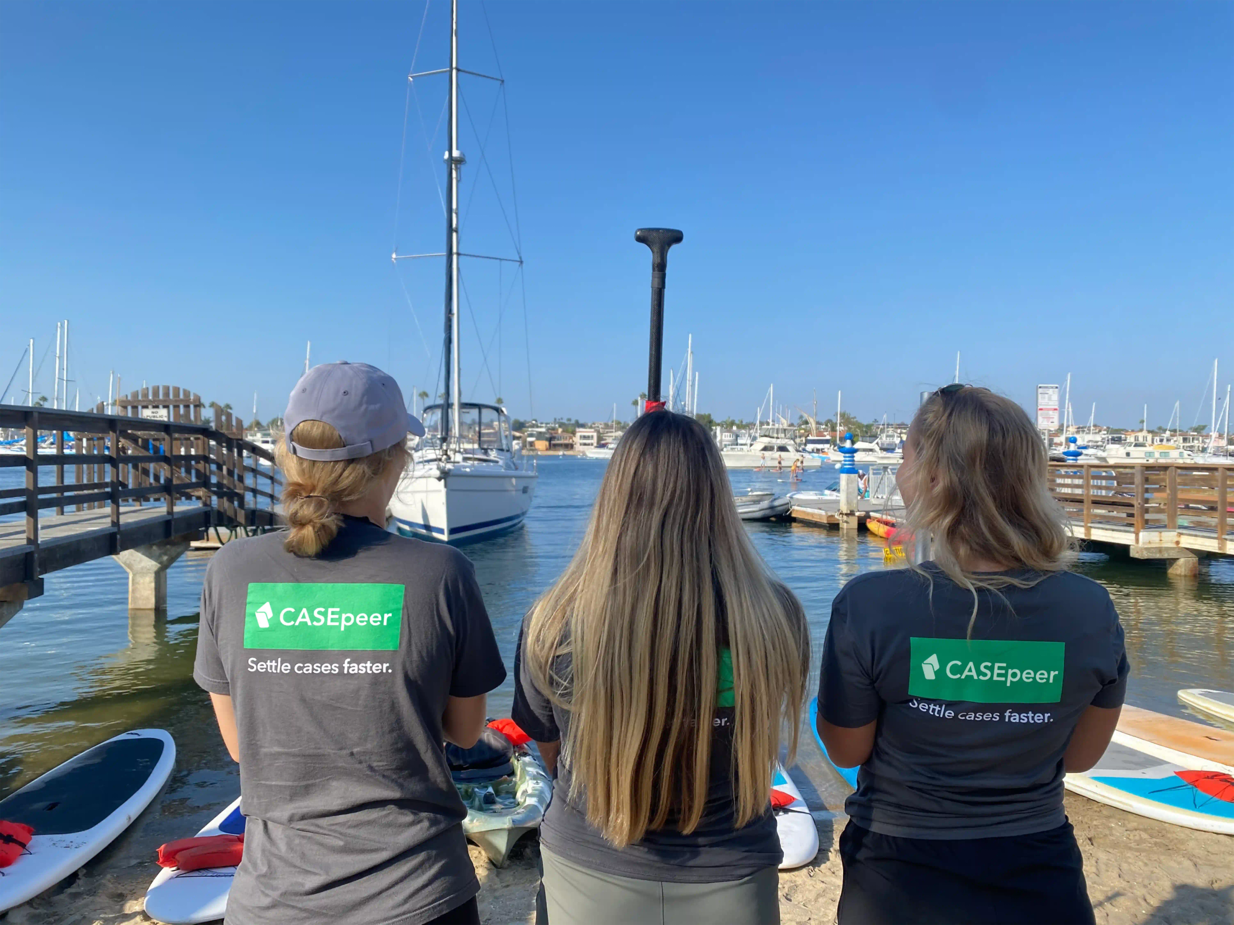 CASEpeer Team Members Paddle Boarding