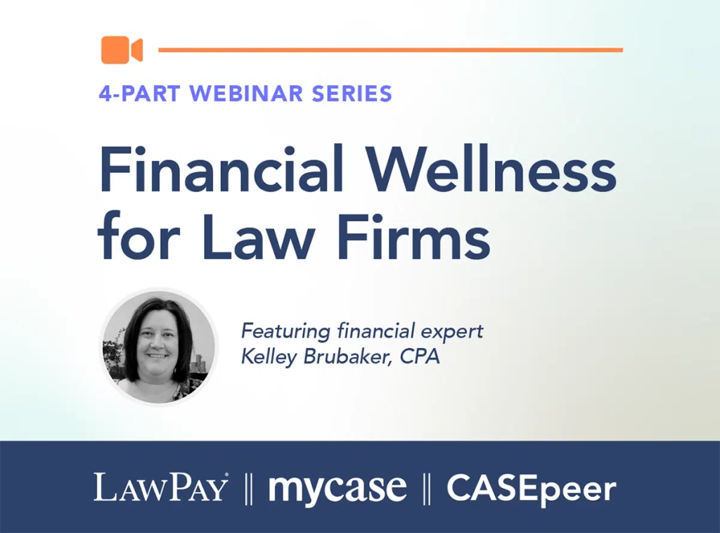 Financial Wellness for Law Firms Webinar Image
