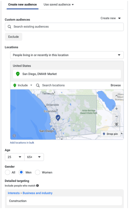 Also, choose a location that is within your law firm’s area. Targeting the entire U.S. or state would be a waste if you don’t have a nearby office (assuming non-remote services).