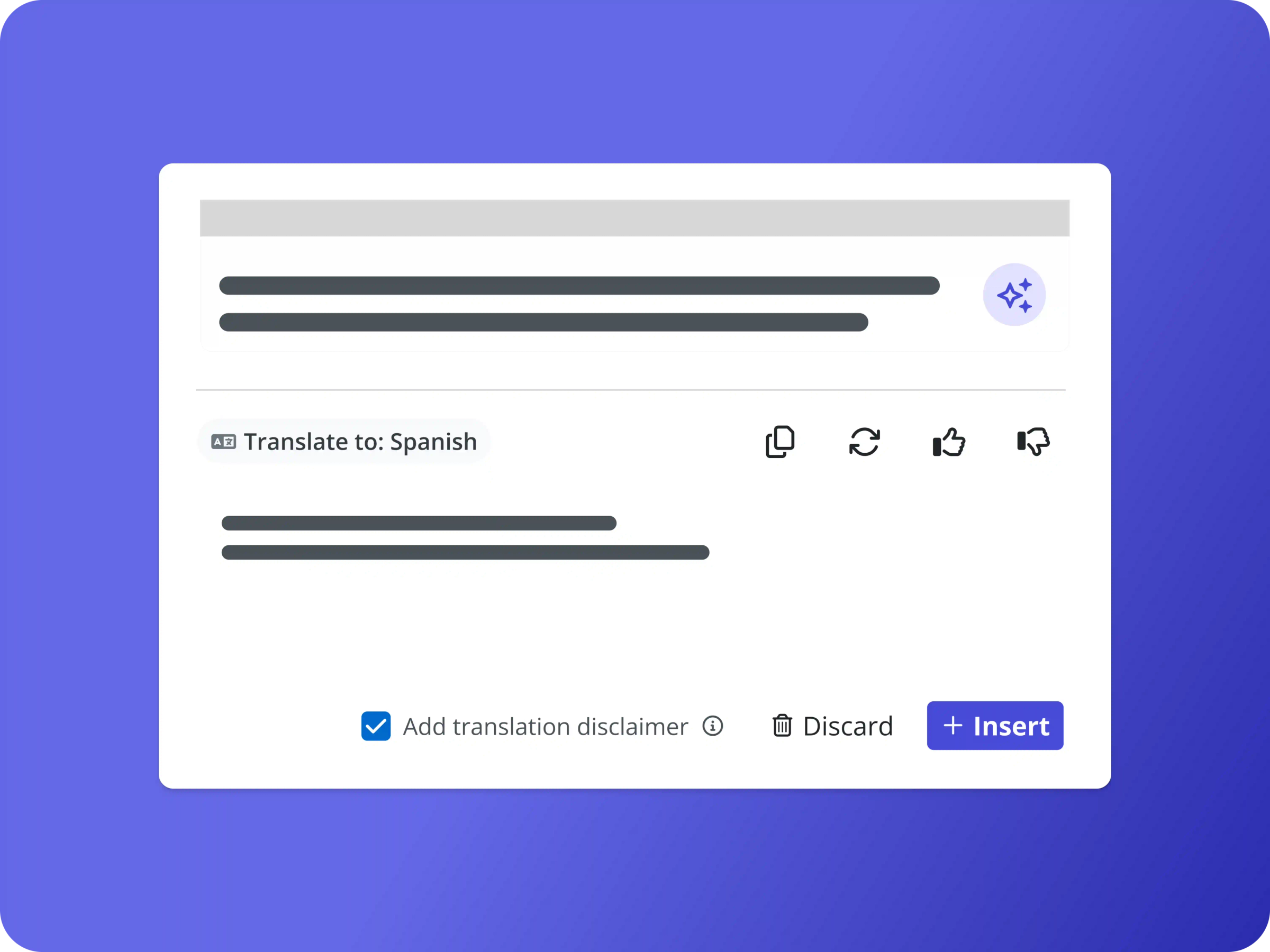Graphic of generative AI translation features