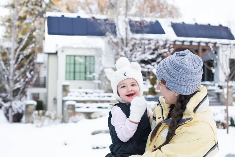 Family in winter