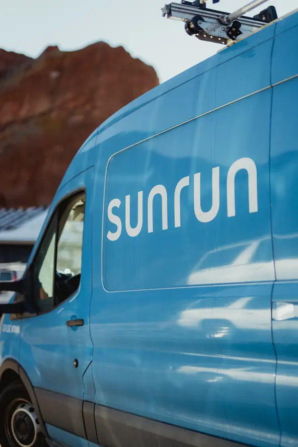 picture of van with Sunrun logo