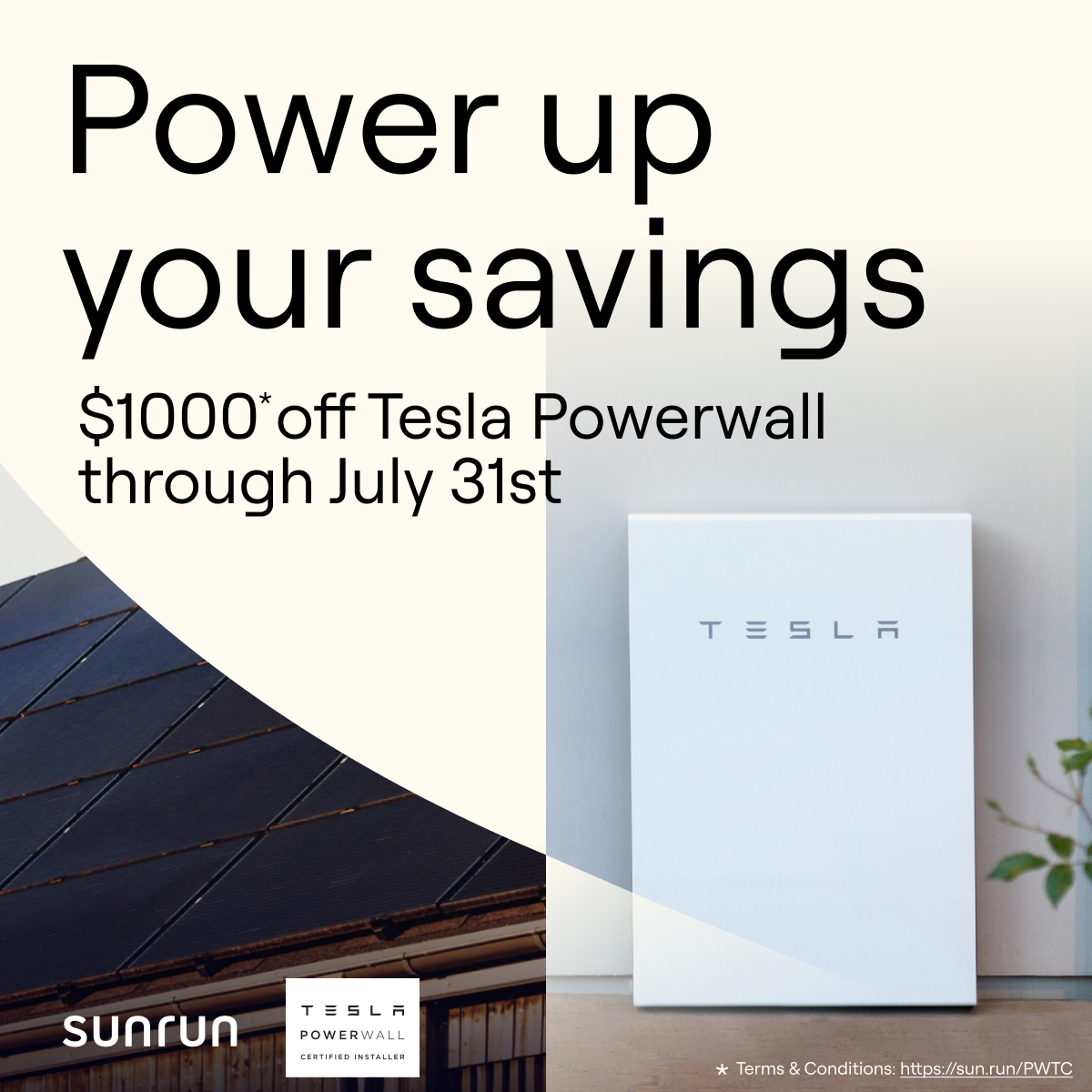 Sunrun And Tesla Powerwall Promo