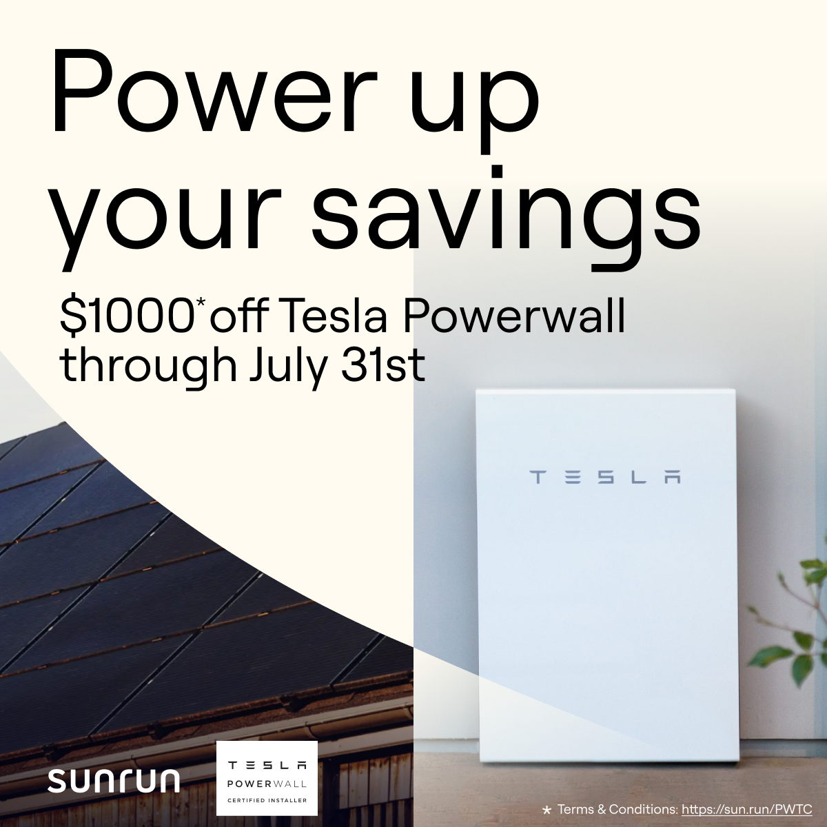 Sunrun and Tesla Powerwall Promo