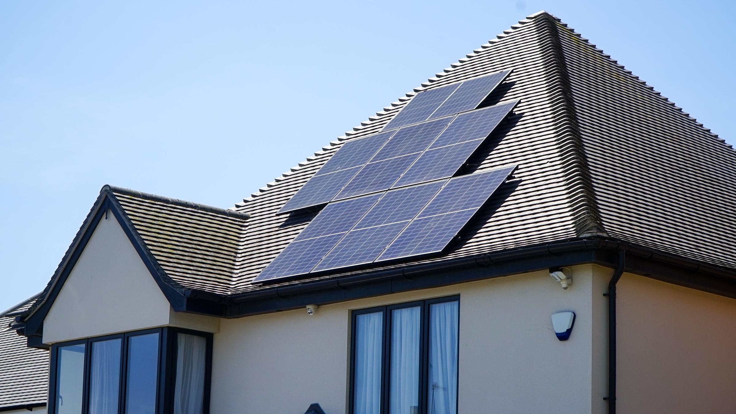 The roof of a house is deals at a 20 degree angle