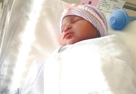 A sleeping newborn at the hospital