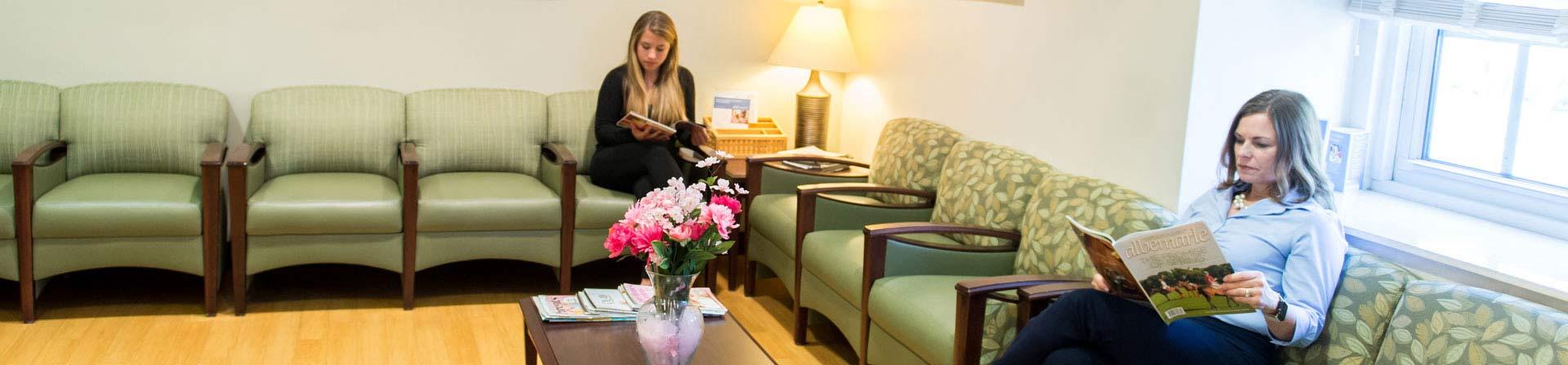 women in waiting room
