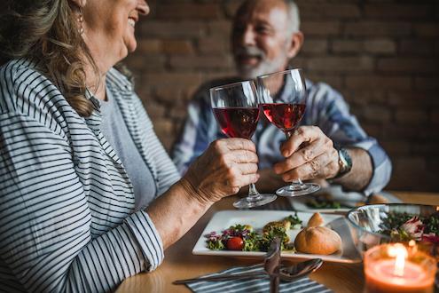 couple on a date for valentines day