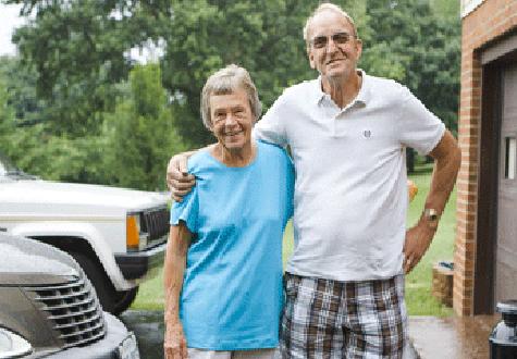 Frances and Charlie, who faced lung cancer