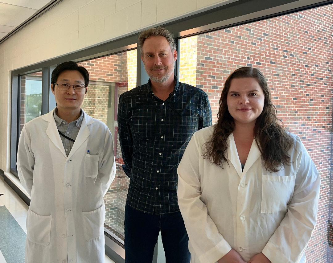 Dae Joong Kim, PhD (from left); Andrew C. Dudley, PhD; and Jamie Null, PhD, have made important new discoveries about the role of blood vessels in solid cancer tumors.