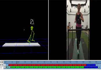 running animation and video footage of running