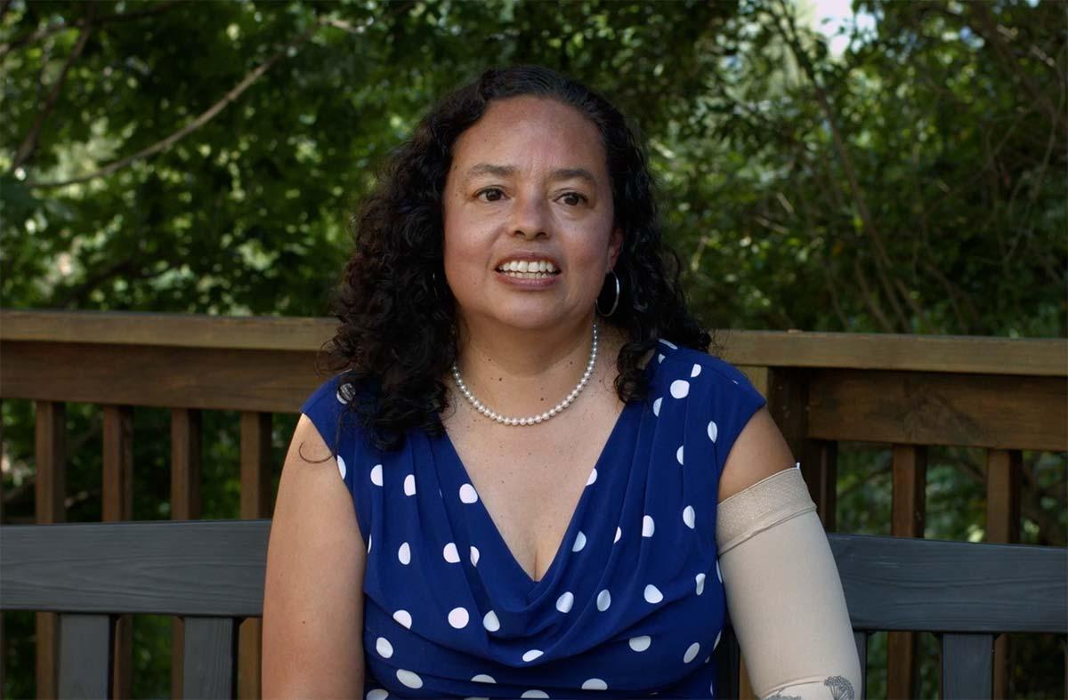 Breast cancer patient Margarita Figueroa speaks to her breast cancer journey.