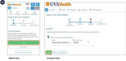 Step 1c of connecting to your virtual visit