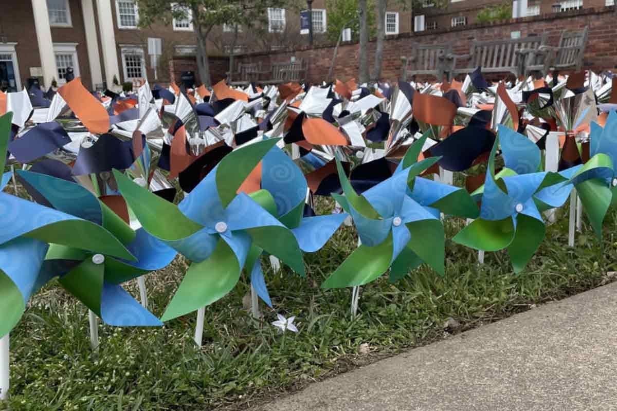 UVA Health plants a pinwheel garden to honor  organ donors during Donate Life Month