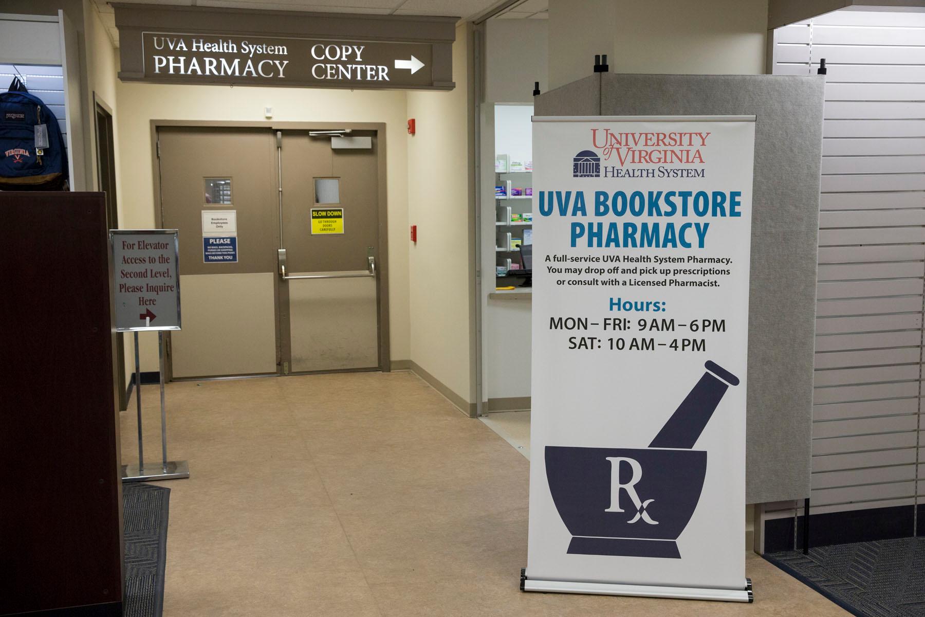 The new UVA Health System pharmacy at UVA Bookstore. (Dan Addison/UVA Today)