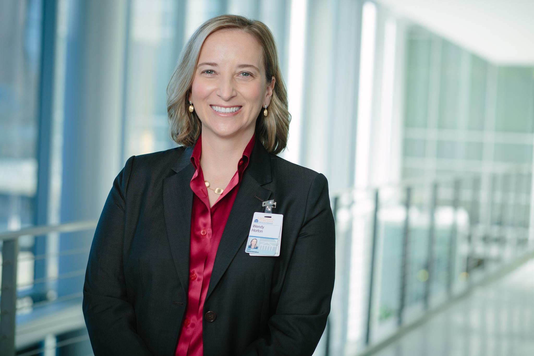 Modern Healthcare has named Wendy Horton, PharmD, MBA, the chief executive officer of University of Virginia Medical Center, to the magazine’s 2023 list of Top 25 Women Leaders in Healthcare.