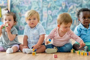 Babies playing in daycare