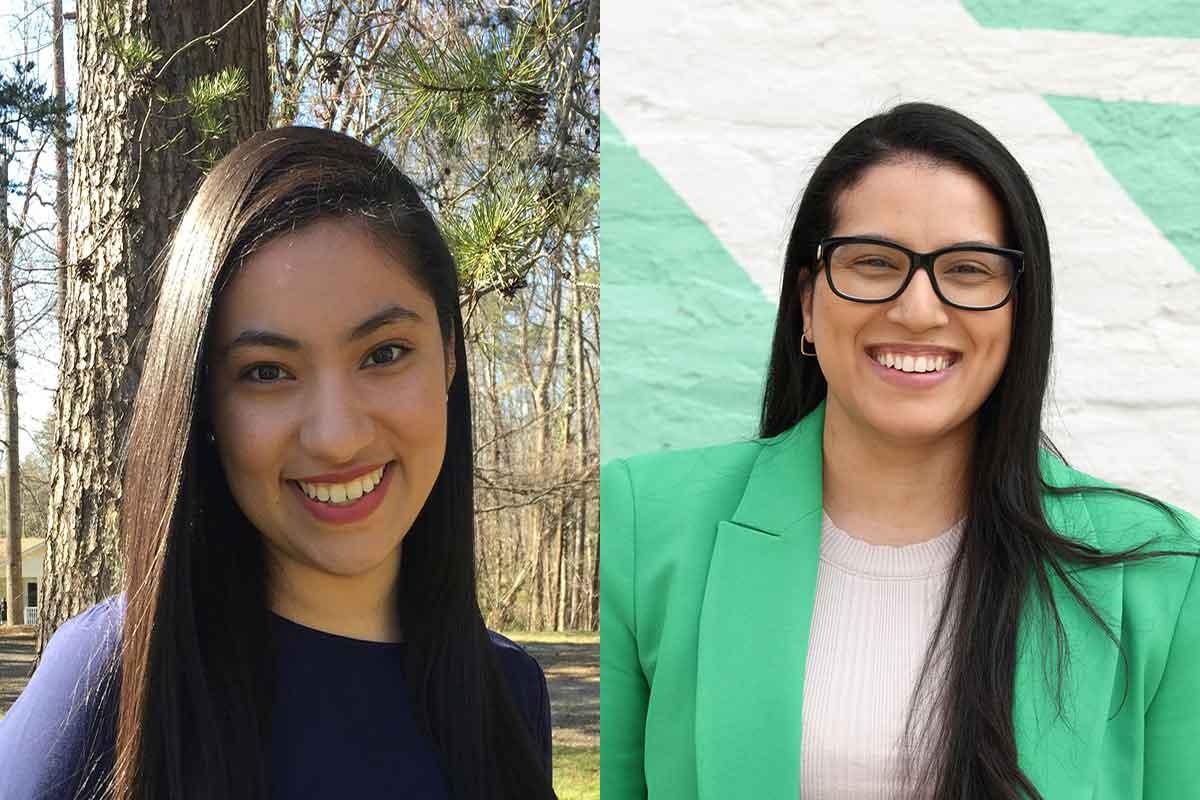 Keyri Lopez-Godoy, left, and Yeda Duarte Pierce, right, two Latinx team members who use their experiences and skills to help patients navigate their care. 