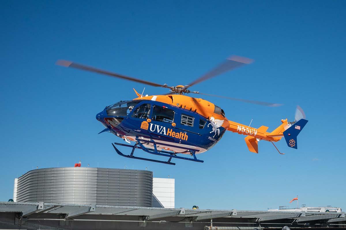 UVA Health helicopter landing