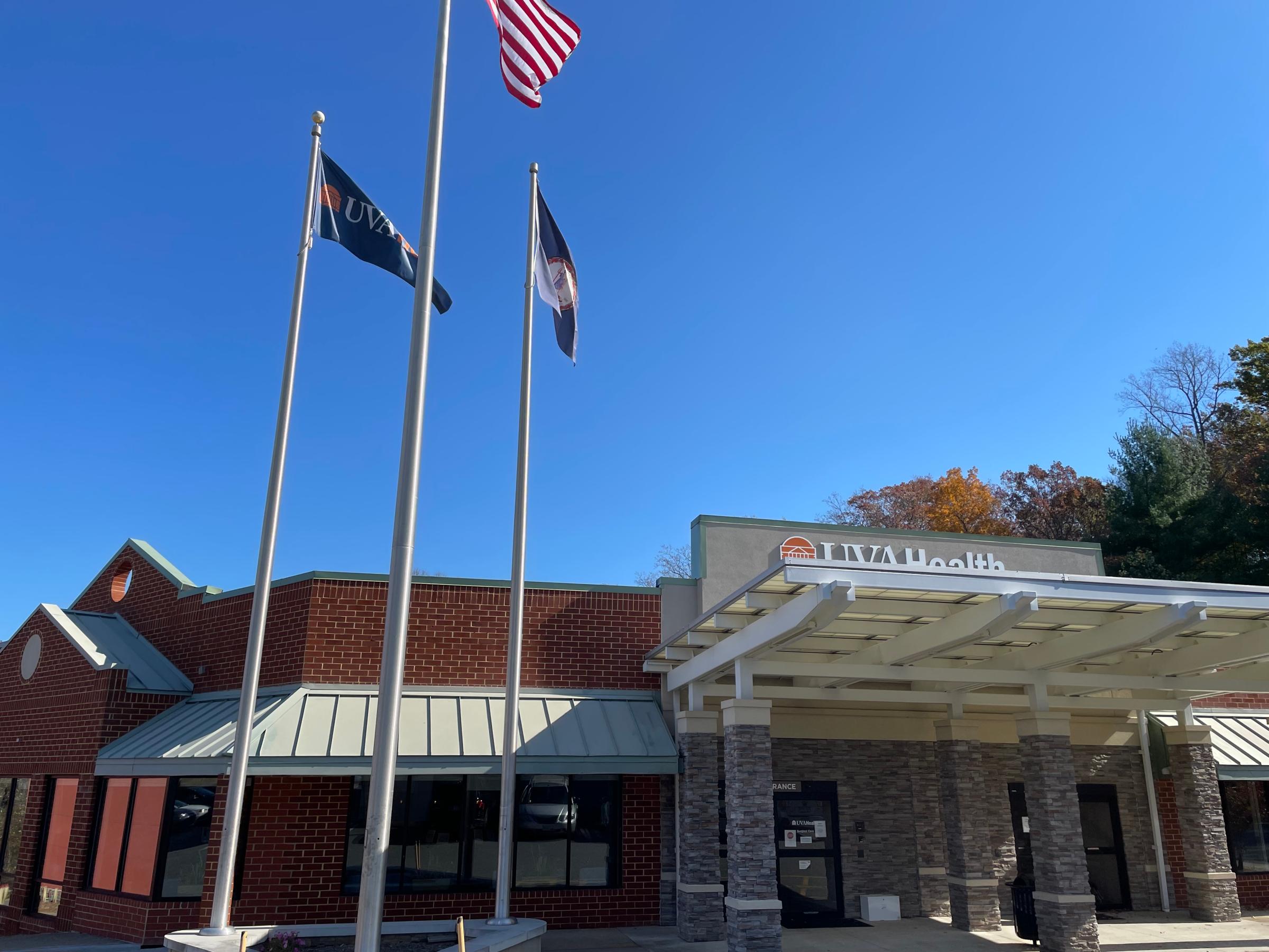 Exterior shot of UVA Health Surgical Care Riverside