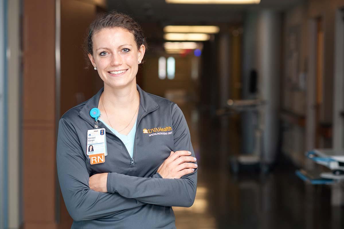 Kendall Barger, RN, kept a journal to help her process her experiences caring for COVID patients. Photo by Kay Taylor.