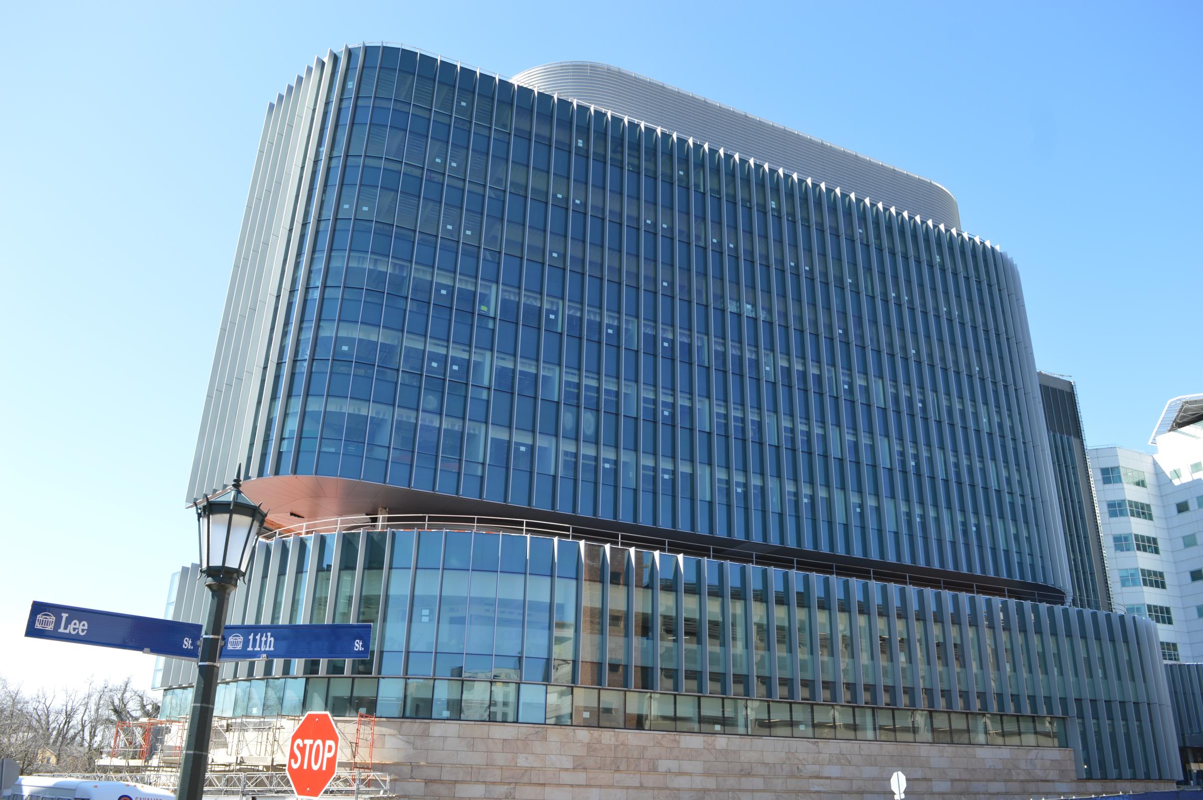 Exterior shot of University Medical Center shows emergency department expansion