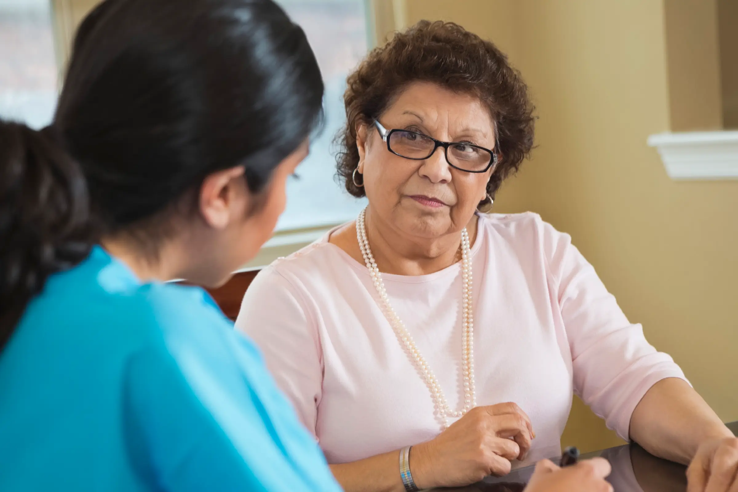 Thyroid nodules are often caught during a routine checkup. 