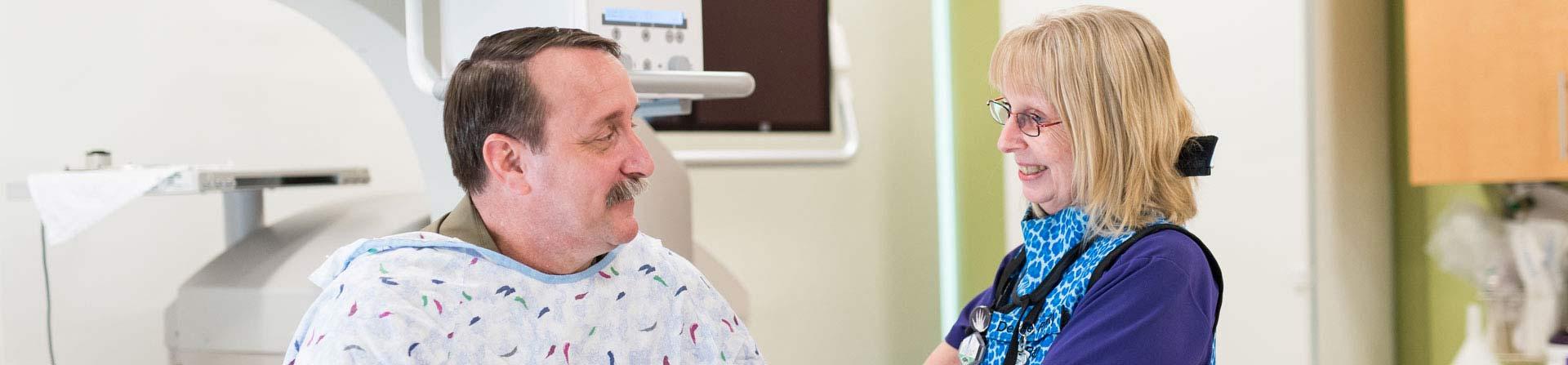 patient getting screened