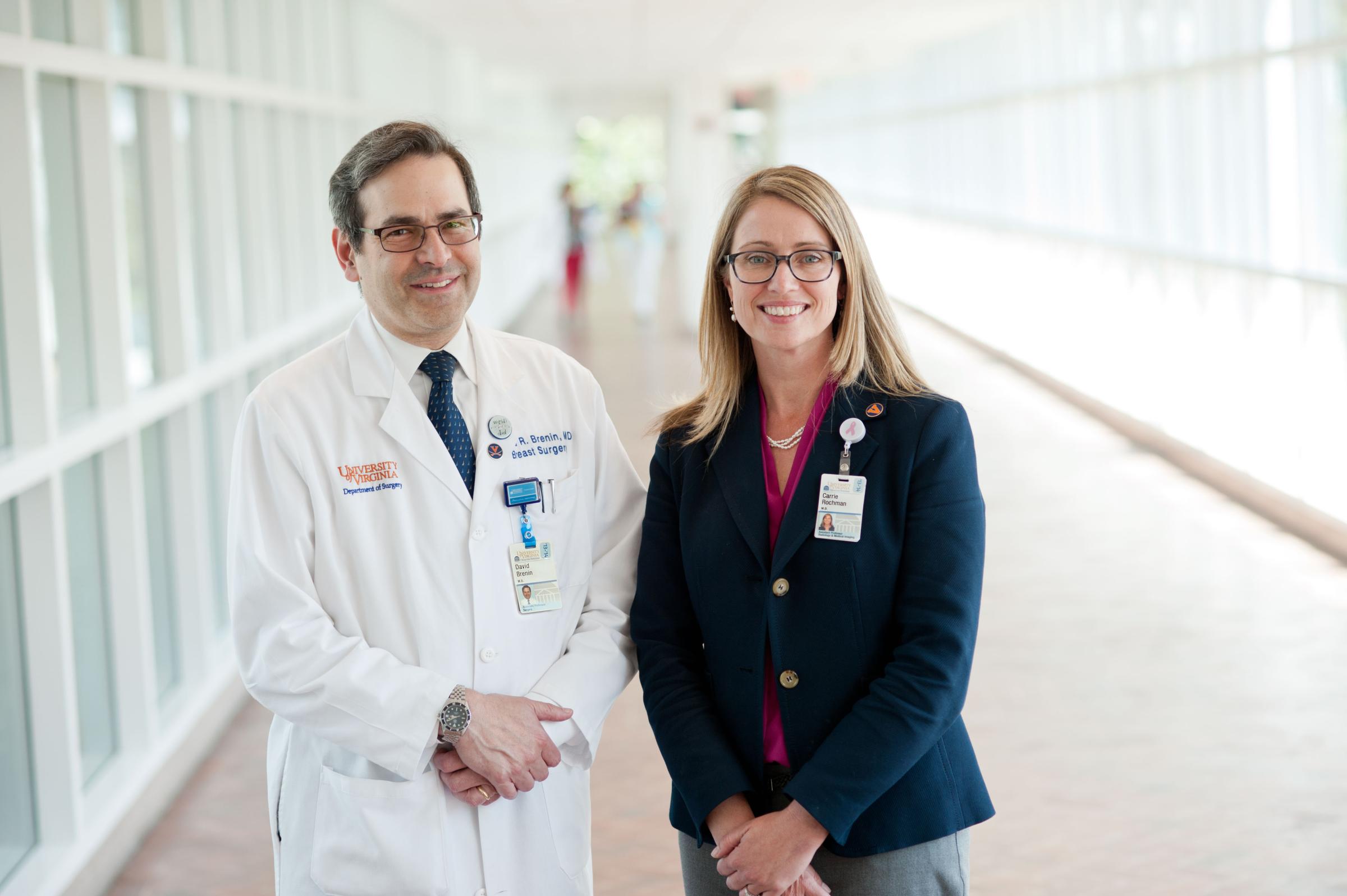 David R. Brenin, MD, and Carrie Rochman, MD, are evaluating focused ultrasound's potential to treat noncancerous tumors of the breast.