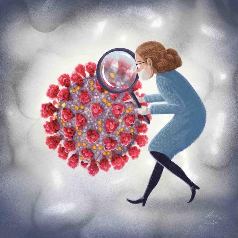 A new tool is helping scientists better understand COVID-19. Illustration by Marcin Minor.