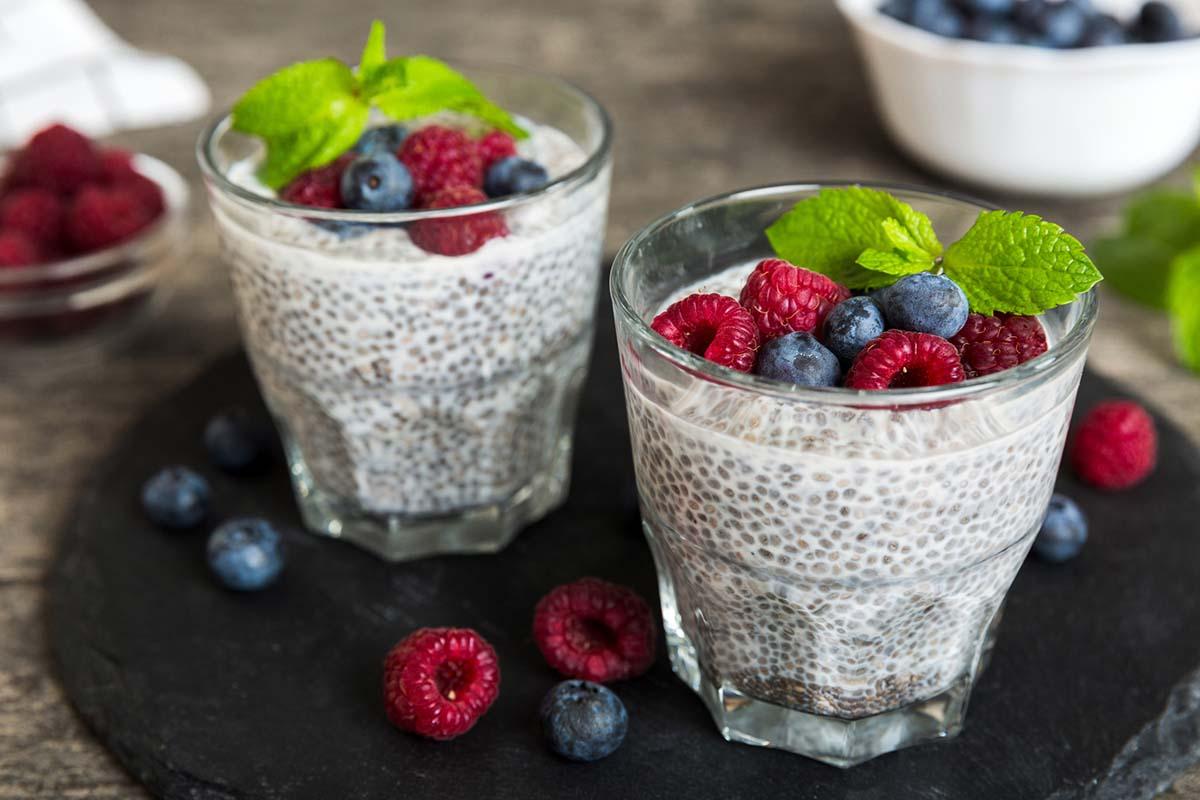 Get a health boost by hiding omega 3-rich chia seeds in oatmeal, yogurt, and puddings. 
