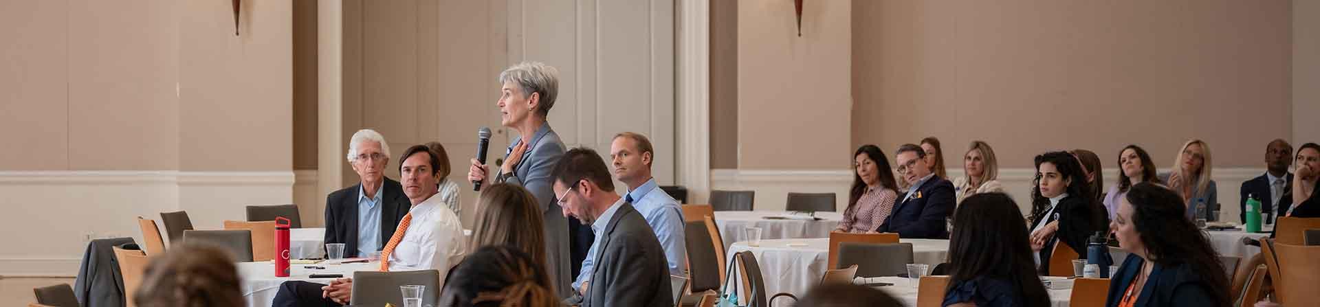 Leaders and participants at a Health Leadership Institute session