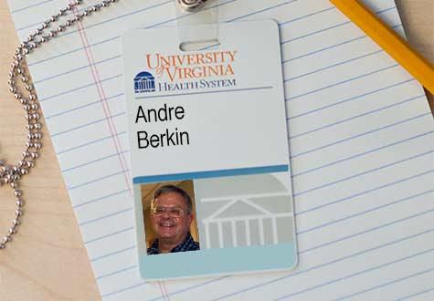 Andre Berkin's badge