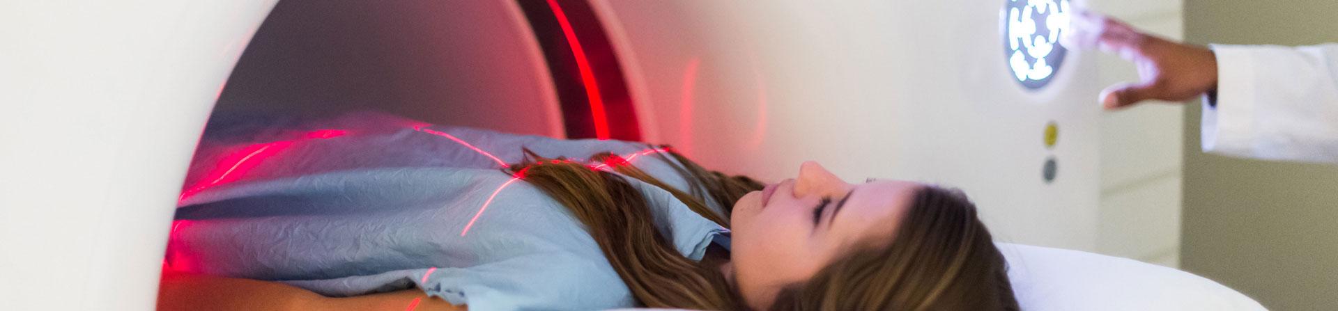 patient getting scanned