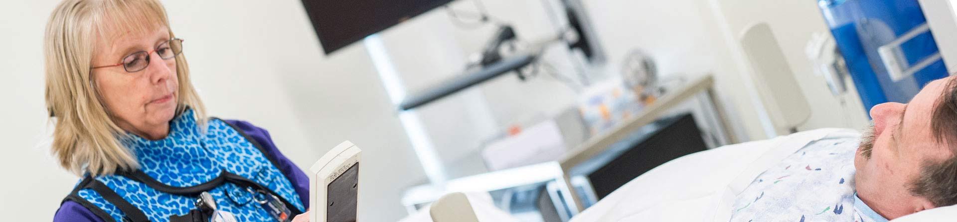 patient getting scans