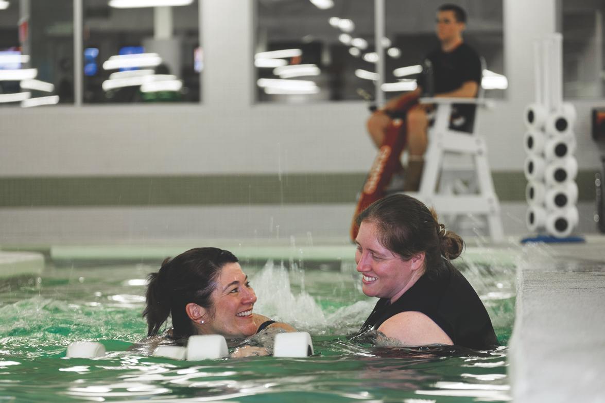 After a car accident, Patty Grimm (left) learned to walk again with the help of UVA Culpeper Hospital physical therapist Jennifer Norrod. Read her story in Vim & Vigor.