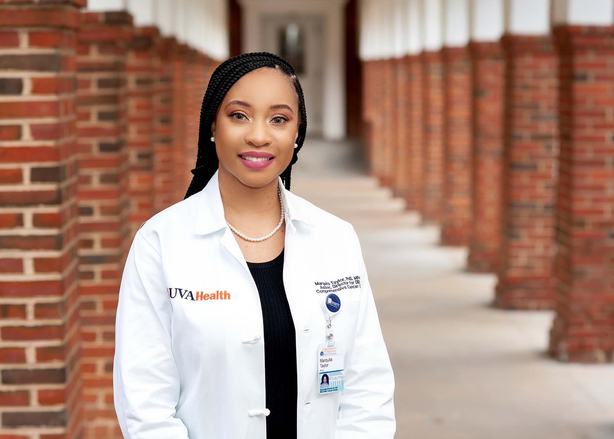 Marquita Taylor, PhD, MPH, MBA, is associate director of diversity, equity, and inclusion for UVA Cancer Center.