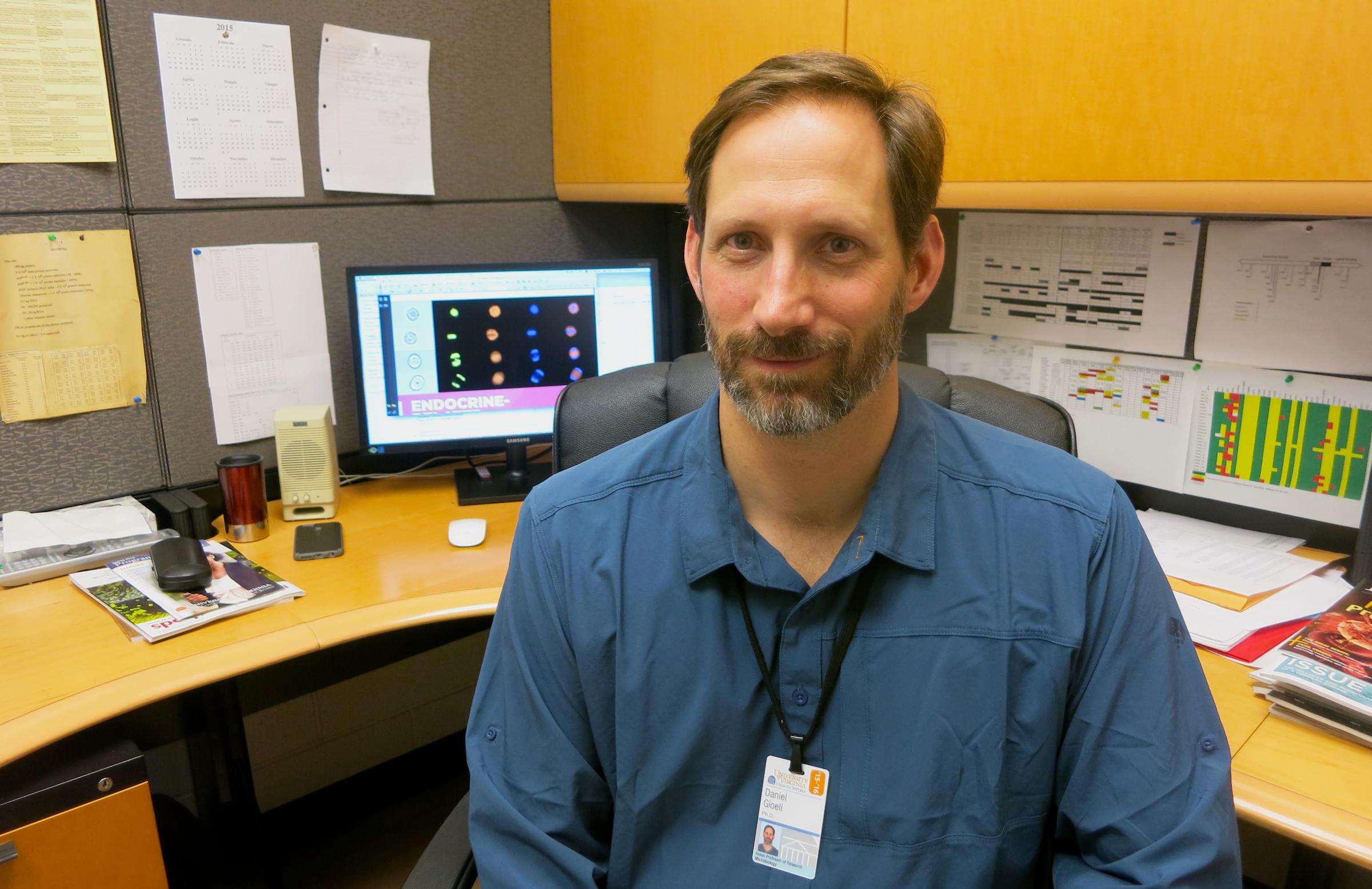Dan Gioeli, PhD, of the Department of Microbiology, Immunology and Cancer Biology and the UVA Cancer Center