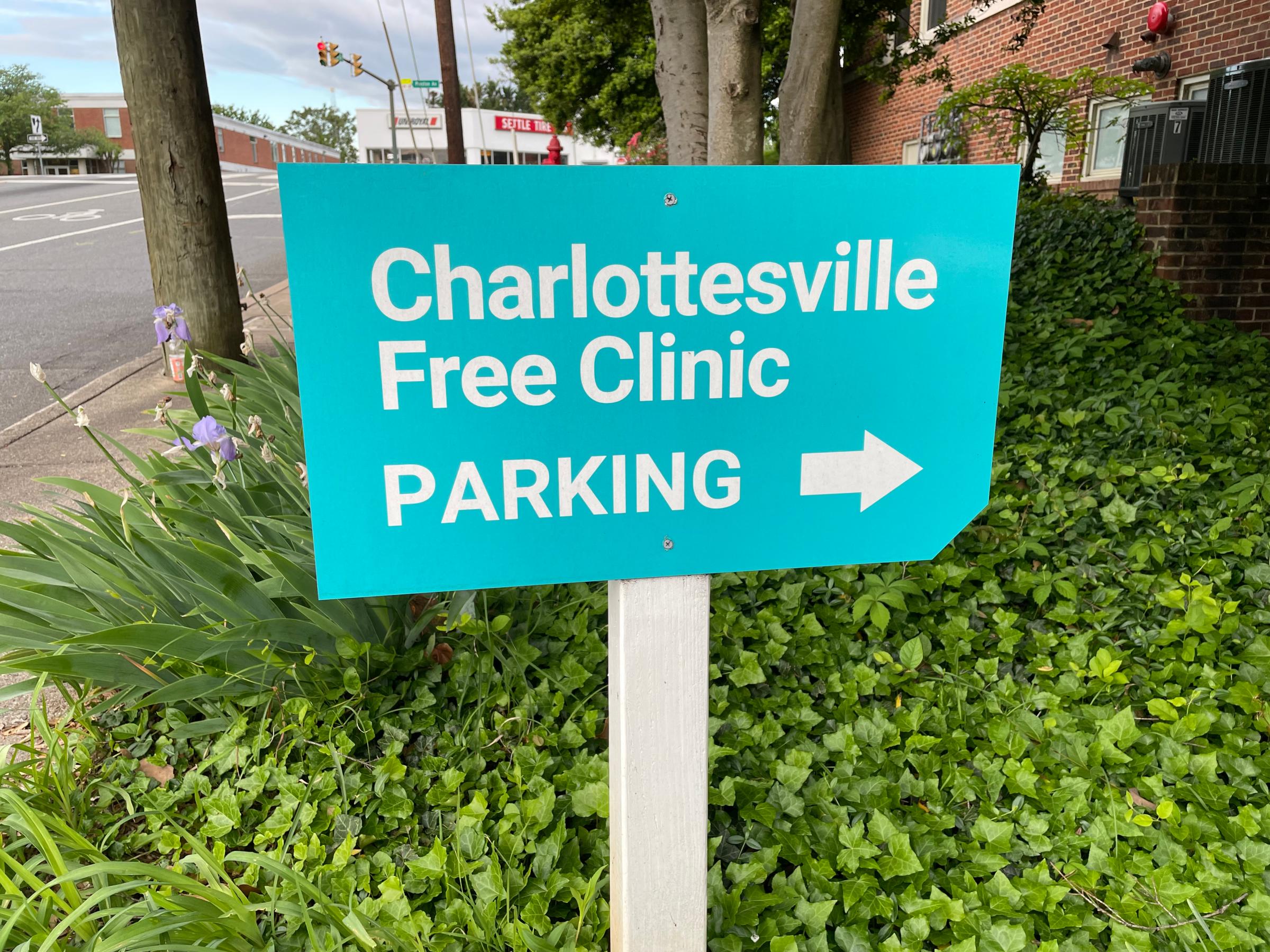Charlottesville Free Clinic sign