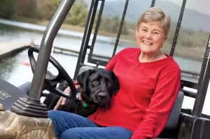 Sudden cardiac arrest patient Helen Trimm with dog