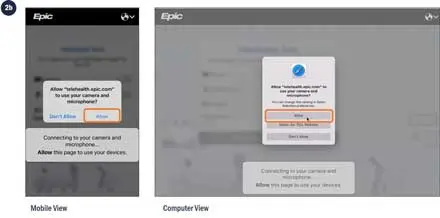 Step 2b of connecting to your virtual visit
