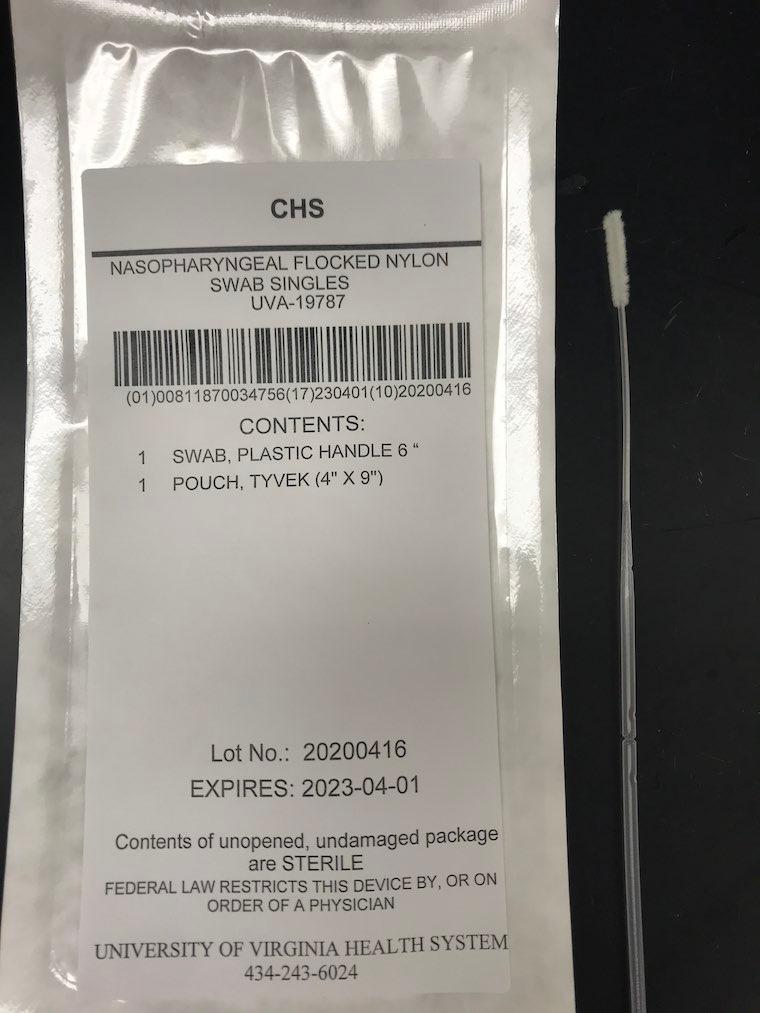 A UVA-designed swab is supporting high-priority COVID-19 testing across Virginia.