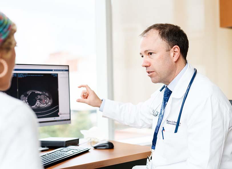 Thoracic oncologist Ryan Gentzler, MD, is part of a multidisciplinary team providing BiTE therapy at UVA Health.