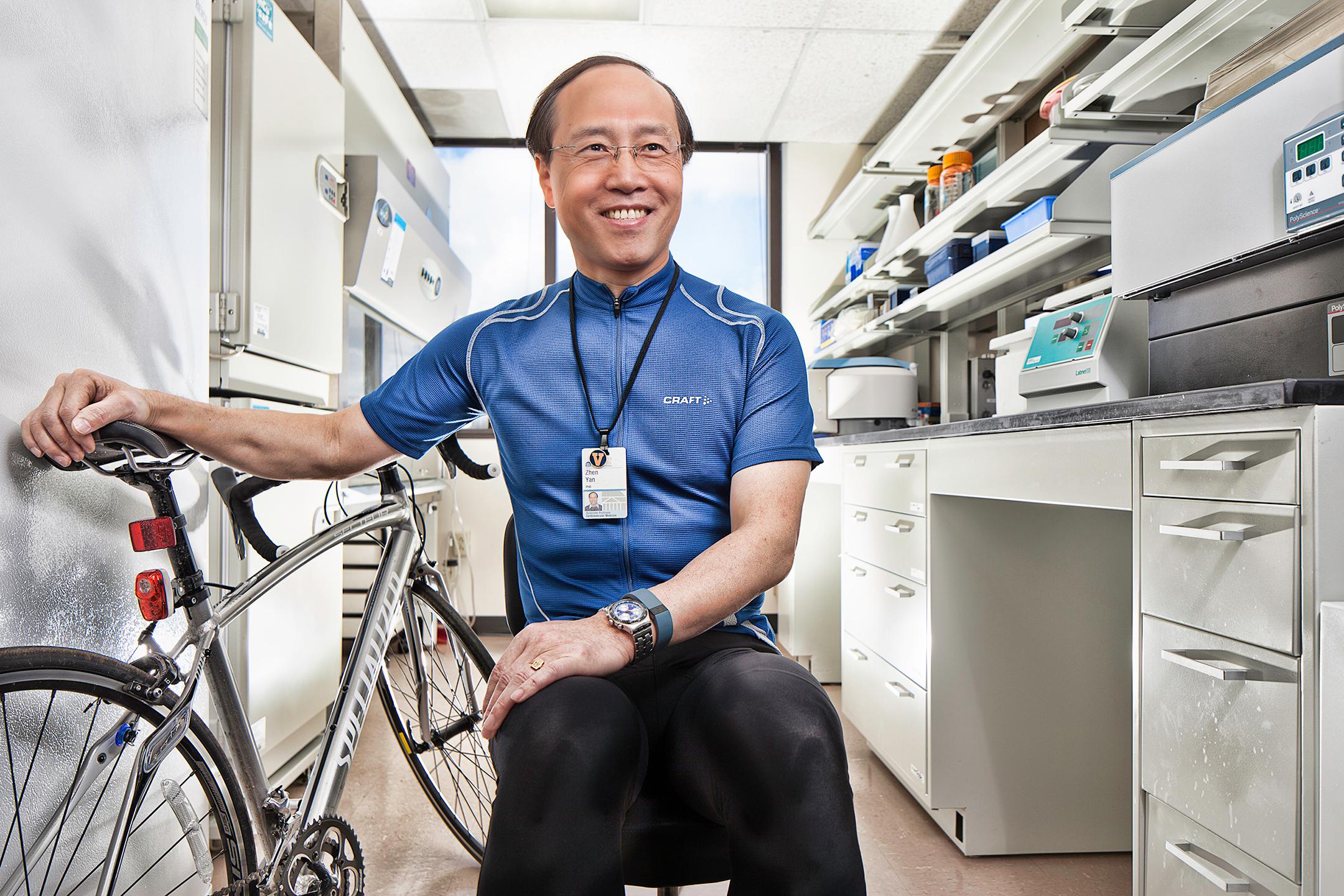 Zhen Yan, PhD, not only researches the benefits of exercise but is an avid exerciser himself.
