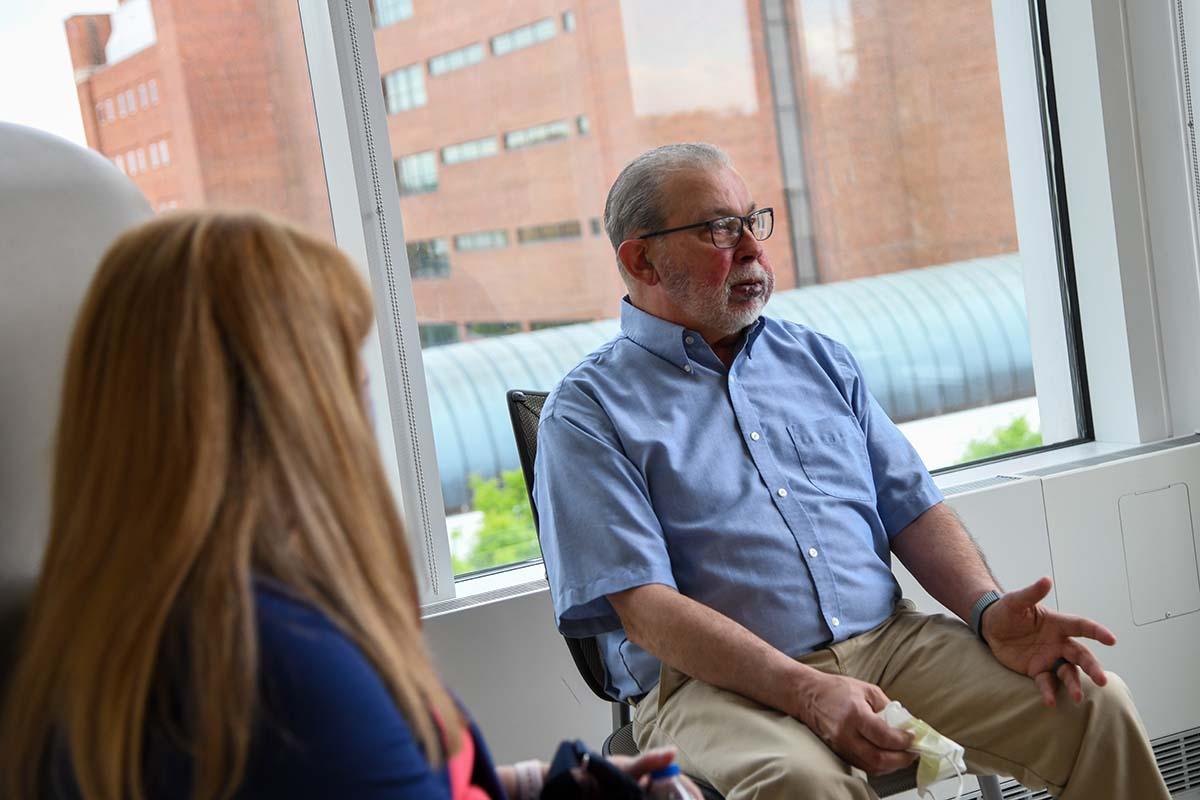 David Lunt and his wife, Valerie, at a UVA Health clinic visit