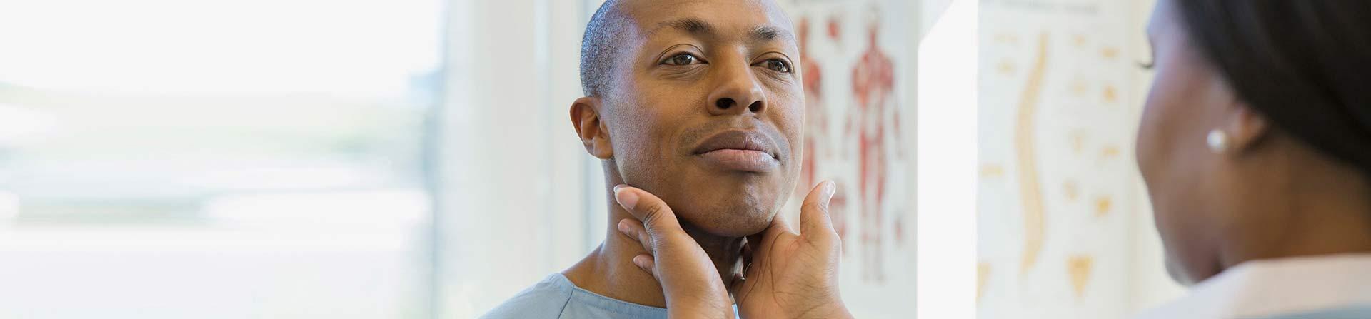 Patient receiving exam